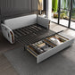 Foldable Glam Sleeper Sofa Flared Arms Convertible Sofas with Storage
