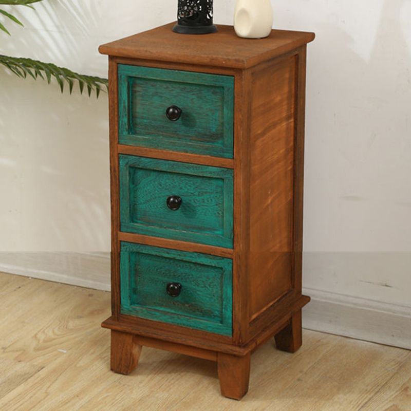 Chef d'accent moderne du milieu du siècle 11.81 "Coffre standard du rectangle de large avec des tiroirs