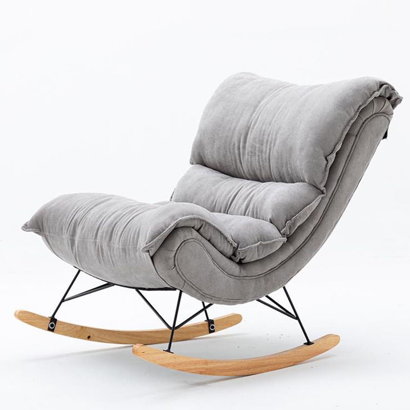 Modern Rocker Upholstered Tufted Cushion Rocking Chair with Dark Leg Clearhalo 'Chairs & Seating' 'furn' 'furn_rocking_chairs' 'Furniture' 'Living Room Furniture' 'Rocking Chairs' 'rocking_chairs' 1200x1200_31c19b4c-1329-448c-b256-4a8901babf69