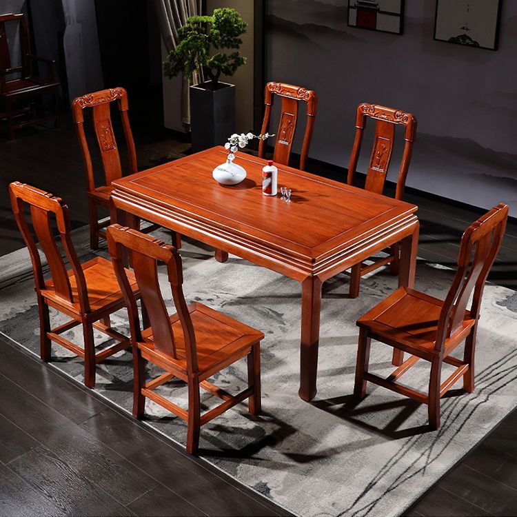 Solid Wood Mid-Century Modern Rectangle Dining Table Brown Table for Dining Room Clearhalo ' dining_table' 'Dining Tables & Seating' 'Dining Tables' 'furn' 'furn_dining_table' 'Furniture' 'furniture_dining_table' 'Kitchen & Dining Furniture' 'kitchen&dining_furn' 'kitchen' 'kitchen_dining_table' 1200x1200_31c1ee10-ad00-4166-934a-4f80a4279cec