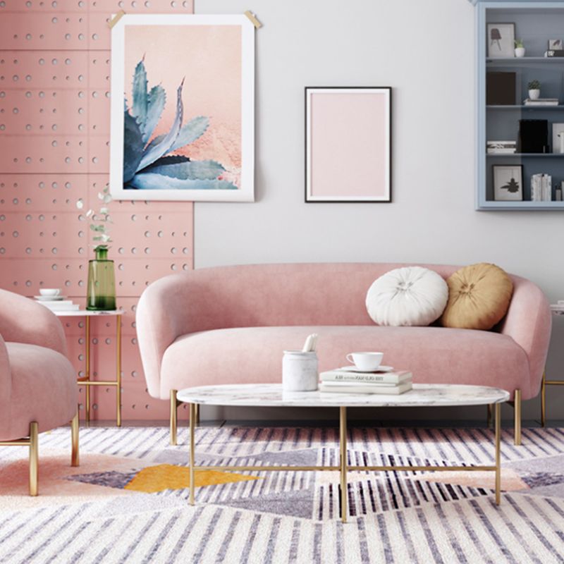 Velvet Modern Sold Sold Sofa 29.92 "H Tuxedo ARM SOFA avec 2 oreillers