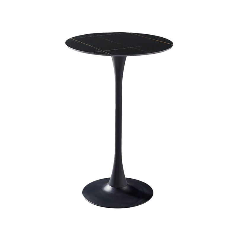 Industrial Metal Bar Table Faux Marble 27.56" Round Top Indoor Bistro Table Clearhalo 'Bar Furniture' 'Bar Tables' 'bar_tables' 'furn' 'furn_bar_tables' 'Furniture' 'furniture_bar_tables' 'Kitchen & Dining Furniture' 'kitchen&dining_furn' 'kitchen' 1200x1200_31c40215-1793-4ef6-8d5c-d4d33e362171