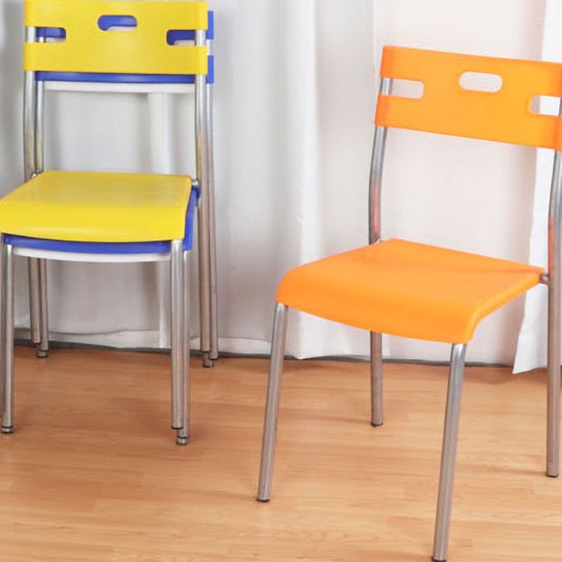 Contemporary Dining Chair Home Metal Armless Stacking Open Back Dining Side Chair Clearhalo ' kitchen&dining_furn' 'Dining Chairs' 'Dining Tables & Seating' 'dining_chair' 'furn' 'furn_dining_chair' 'Furniture' 'furniture_dining_chair' 'Kitchen & Dining Furniture' 'kitchen' 1200x1200_31c57d1c-a39e-4827-8c5c-ee958ddb1592