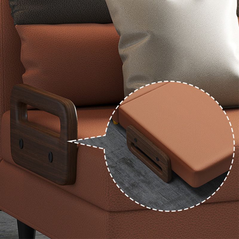 Oreiller Glam Cound Back Standard Living Salon Faux Sofa en cuir