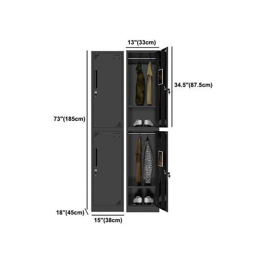 Armadio di armadio in acciaio nero armadio a cerniera contemporanea