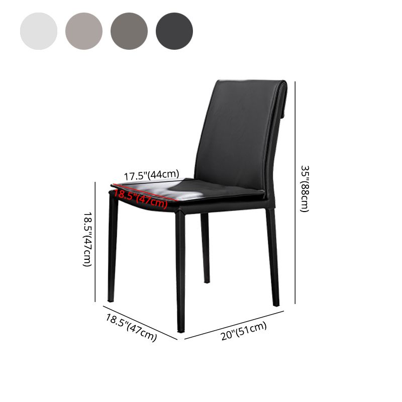 Modern Indoor-Outdoor Dining Room Chairs Leather Dining Armless Chairs (Set of 2) Clearhalo ' kitchen&dining_furn' 'Dining Chairs' 'Dining Tables & Seating' 'dining_chair' 'furn' 'furn_dining_chair' 'Furniture' 'furniture_dining_chair' 'Kitchen & Dining Furniture' 'kitchen' 1200x1200_31c760a2-ea6c-4f59-a980-2c4d07096aca