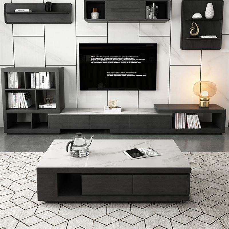 Single Coffee Table Slate Rectangular Coffee Table with Shelf Clearhalo 'Coffee & Accent Tables' 'Coffee Tables' 'coffee_tables' 'furn' 'furn_coffee_tables' 'Furniture' 'Living Room Furniture' 1200x1200_31c773bf-0b2d-426f-a321-c6ab3be68d60