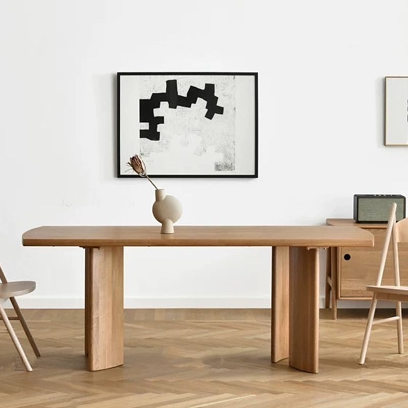 Rectangle Industrial Dining Table 4 Legs Fixed Table with Solid Wood Clearhalo ' dining_table' 'Dining Tables & Seating' 'Dining Tables' 'furn' 'furn_dining_table' 'Furniture' 'furniture_dining_table' 'Kitchen & Dining Furniture' 'kitchen&dining_furn' 'kitchen' 'kitchen_dining_table' 1200x1200_31c8fd49-2861-43fe-9dea-c20efaf9a8f7
