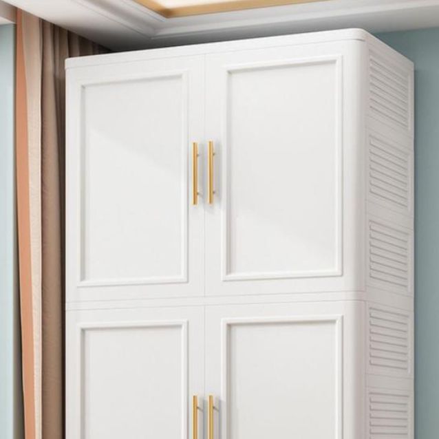 Armario de plástico Gabinete con armario con bisagras de varillas de prenda