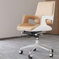 Chaise de gestion pivotante contemporaine chaise de bureau marron en cuir en cuir en cuir