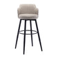 Contemporary Swivel Bar Stool Upholstered Leather Stools with Footrest Clearhalo 'Bar Furniture' 'Bar Stools' 'bar_stools' 'furn' 'furn_bar_stools' 'Furniture' 'Kitchen & Dining Furniture' 1200x1200_31cd1e64-adcb-4440-a04a-db00ff400219