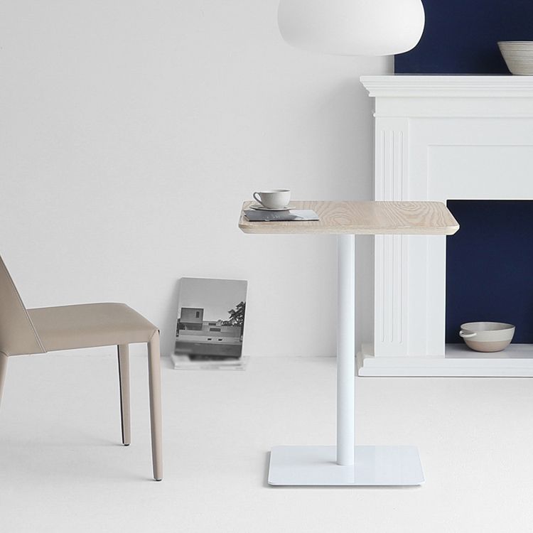 Metal Industrial Square Dining Table Solid Wood Top Indoor Table with Pedestal Base Clearhalo ' dining_table' 'Dining Tables & Seating' 'Dining Tables' 'furn' 'furn_dining_table' 'Furniture' 'furniture_dining_table' 'Kitchen & Dining Furniture' 'kitchen&dining_furn' 'kitchen' 'kitchen_dining_table' 1200x1200_31cd7158-d279-4cd5-a51d-cb9b9045ce98