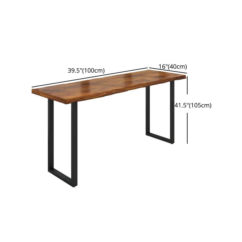 Restaurant Rectangle Wood Top Counter Table Industrial Style Bar Table Clearhalo 'Bar Furniture' 'Bar Tables' 'bar_tables' 'furn' 'furn_bar_tables' 'Furniture' 'furniture_bar_tables' 'Kitchen & Dining Furniture' 1200x1200_31ce54c6-304e-4fdc-88da-2f2175219f70