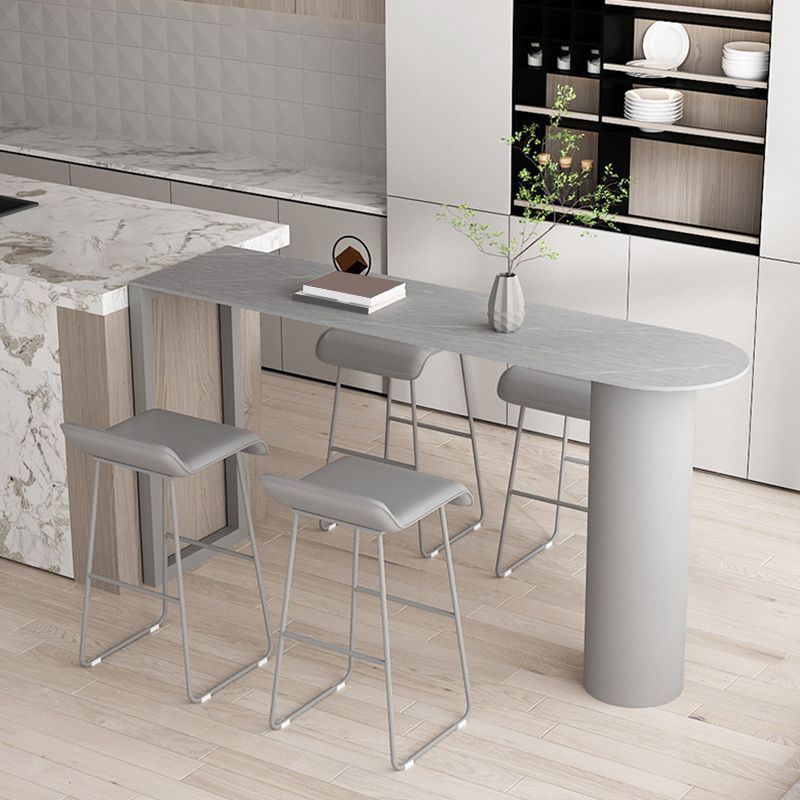 Glam Pub Height Dining Table Stone Top Pub Table for Patio Use Clearhalo 'Bar Furniture' 'Bar Tables' 'bar_tables' 'furn' 'furn_bar_tables' 'Furniture' 'Kitchen & Dining Furniture' 1200x1200_31cf000e-a937-448d-8edd-d3f32321534e