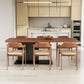Brown Dining Table Solid Wood Rectangle Contemporary Style Dinner Table