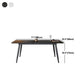 Sintered Stone Industrial Kitchen Desk Rectangle Dining Room Table