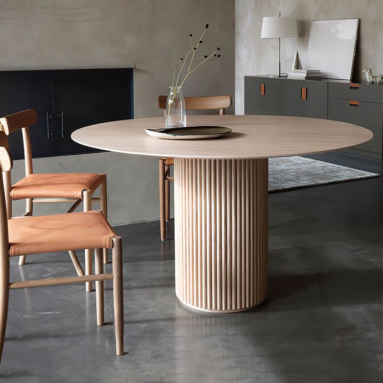 Dinner Kitchen Table Dining Room Round Solid Wood Top Dining Table