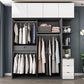 Modern Bedroom Wardrobe Wooden Storage Cabinet with Sliding Doors