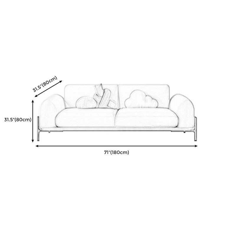 Light Brown Cushions Round Arm Transitional Modern Sofa for Living Room Clearhalo 'furn' 'furn_sofas' 'Furniture' 'furniture_sofas' 'kitchen' 'kitchen_sofas' 'Living Room Furniture' 'Sofa' 'sofas' 1200x1200_31d2711f-0277-4198-b36d-e533a87cdd29