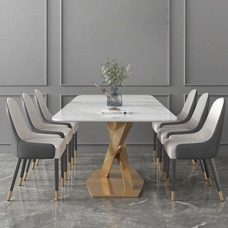 Modern Sintered Stone Dining¬†Room¬†Set with Rectangle Table and Gold LegsDining Table Furniture Clearhalo 'Dining Room Sets' 'Dining Tables & Seating' 'dining_room_set' 'furn' 'furn_dining_room_set' 'Furniture' 'furniture_dining_room_set' 'Kitchen & Dining Furniture' 'kitchen&dining_furn' 'kitchen' 1200x1200_31d28ba6-a19b-484a-9dd8-256a439dab46