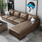 31.49 " H Brown Leather Square Arm Tufted Sofa & Chaise for Living Room Clearhalo 'furn' 'furn_sectionals' 'Furniture' 'Living Room Furniture' 'Sectionals' 1200x1200_31d31e76-2b7f-41b8-93f1-39efbad5cb19