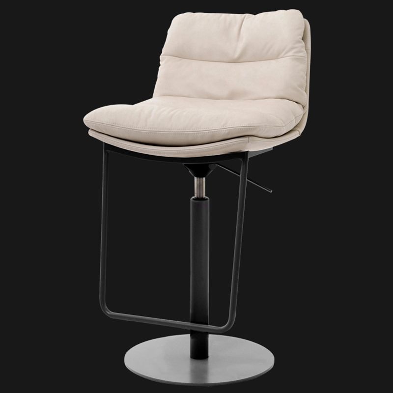 Glam Style Armless Counter Stool Leather Adjustable Height Bar Stool Clearhalo 'Bar Furniture' 'Bar Stools' 'bar_stools' 'furn' 'furn_bar_stools' 'Furniture' 'Kitchen & Dining Furniture' 1200x1200_31d37b3b-7901-478f-a75a-d5e0e52f94a7