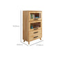 Rectangle Contemporary Natural Cabinet with Glass Doors and Drawers Clearhalo 'Cabinets & Chests' 'cabinets_chests' 'furn' 'furn_cabinets_chests' 'Furniture' 'Living Room Furniture' 1200x1200_31d39b84-7e84-41b9-b513-49d37ff0b78f