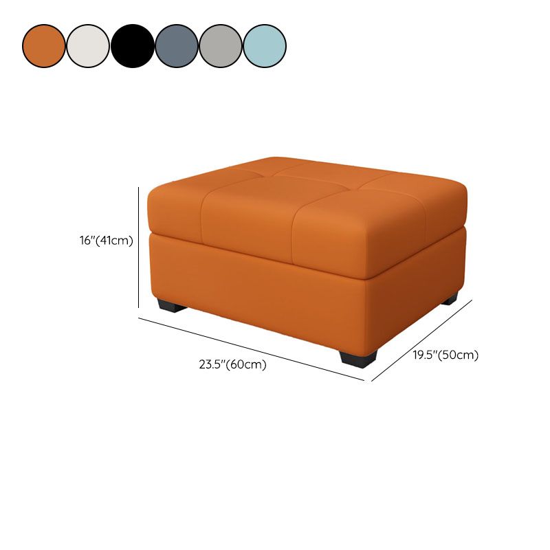 Modern Storage Ottomans Rectangle Leather Storage Ottomans with Legs Clearhalo 'furn' 'furn_ottomans_poufs' 'Furniture' 'Living Room Furniture' 'Ottomans & Poufs' 'ottomans_poufs' 1200x1200_31d470cb-b0ae-4e23-a2b4-acc6741c6132