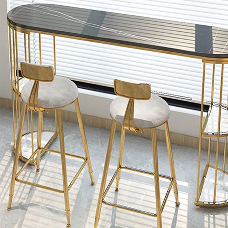 Glam Oval Indoor Counter Set 1/2/3 Pieces Double Pedestal Bar Pub Table Set Clearhalo 'Bar Furniture' 'furn' 'furn_home_bar_bar_sets' 'Furniture' 'Home Bars & Bar Sets' 'home_bar_bar_sets' 'Kitchen & Dining Furniture' 1200x1200_31d48e82-7a5c-412c-b8ab-b8da96686bfa