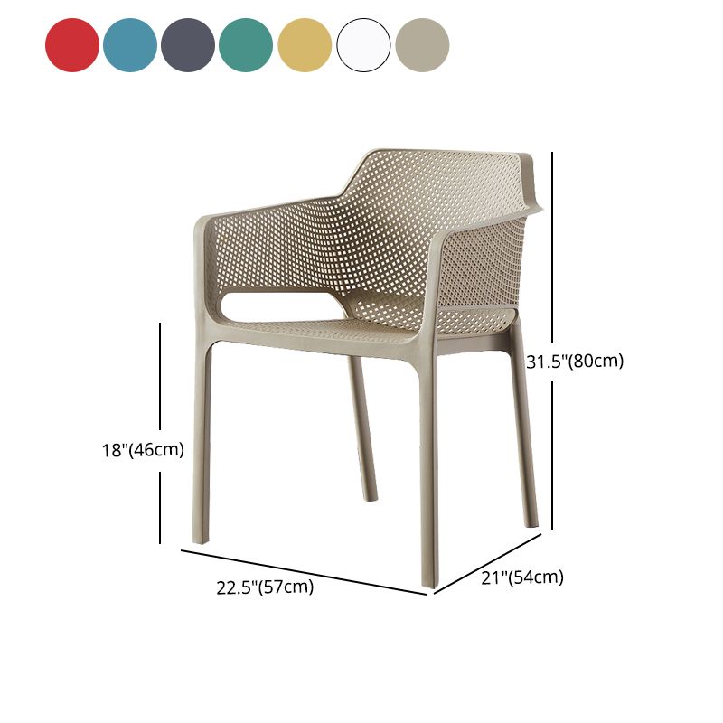 Scandinavian Plastic Kitchen Dining Room Chair Solid Back Arm Chair Clearhalo 'Dining Chairs' 'Dining Tables & Seating' 'dining_chair' 'furn' 'furn_dining_chair' 'Furniture' 'furniture_dining_chair' 'Kitchen & Dining Furniture' 1200x1200_31d505c7-a16c-4216-95f1-1d203774b984
