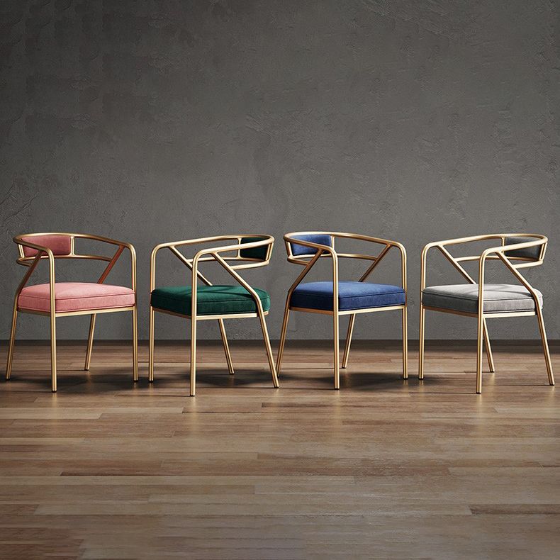 Glam Style Arm Chair Open Back Indoor Dining Chair for Dining Room Clearhalo 'Dining Chairs' 'Dining Tables & Seating' 'dining_chair' 'furn' 'furn_dining_chair' 'Furniture' 'furniture_dining_chair' 'Kitchen & Dining Furniture' 1200x1200_31d613a2-b3c0-41f6-adf4-e3056ac393f2