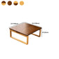 Scandinavian Square Wood Coffee Table Folding 2 Legs Cocktail Table