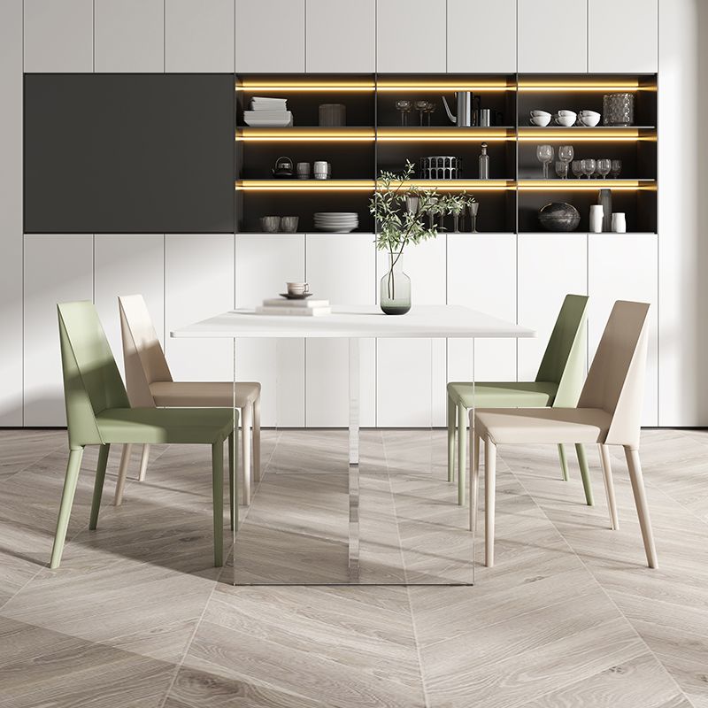 Modern 1/4/5/7 Pieces Dining Set Sintered Stone Dining Table Set with Leather Chairs Clearhalo 'Dining Room Sets' 'Dining Tables & Seating' 'dining_room_set' 'furn' 'furn_dining_room_set' 'Furniture' 'furniture_dining_room_set' 'Kitchen & Dining Furniture' 'kitchen&dining_furn' 'kitchen' 1200x1200_31d8440e-dd46-4edd-aa4f-95a00016c21f