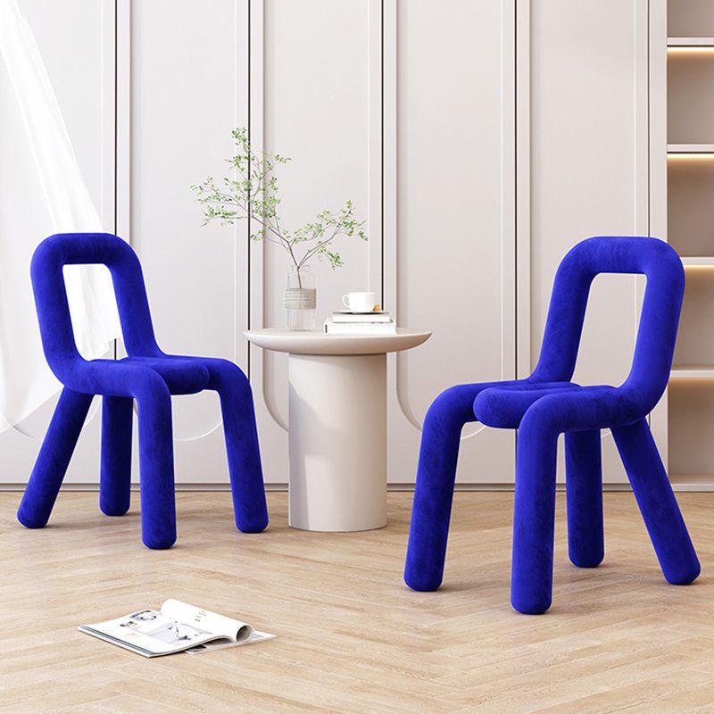 Contemporary Dining Chair Velvet Open Back Side Chair for Home Clearhalo 'Dining Chairs' 'Dining Tables & Seating' 'dining_chair' 'furn' 'furn_dining_chair' 'Furniture' 'Kitchen & Dining Furniture' 1200x1200_31d8b0ec-c871-4f0d-8c47-0e3814823e53