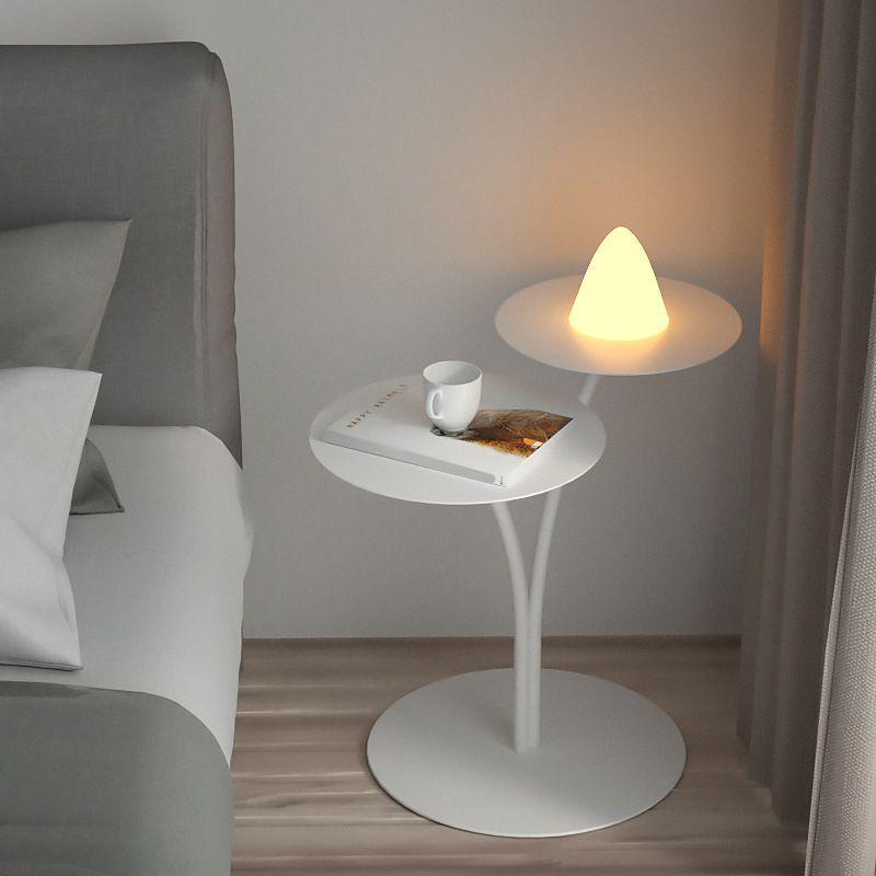 Contemporary Metal Accent Table Nightstand 21.65" Tall Bed Nightstand Clearhalo 'Bedroom Furniture' 'furn' 'furn_night_stand' 'Furniture' 'night_stand' 'Nightstands' 1200x1200_31db4172-186d-4d1d-84e9-fc76468735a5