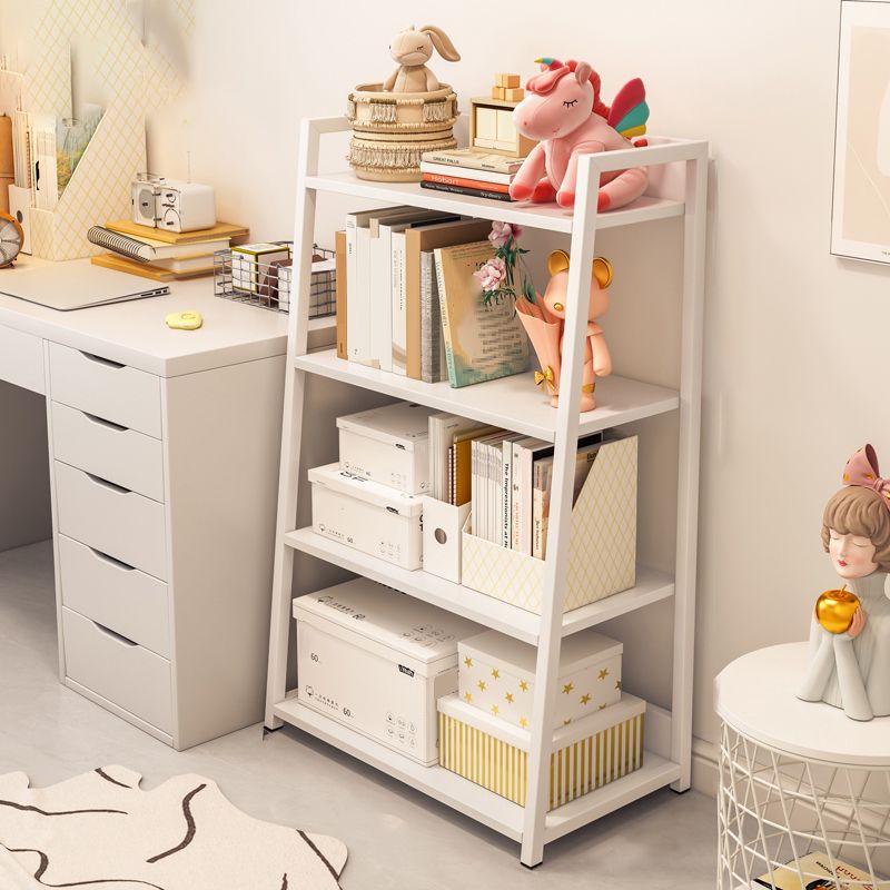 11.81" Wide Ladder Bookshelf Contemporary Metal and Wood Bookcase Clearhalo 'Bookcases' 'furn' 'furn_bookcases' 'Furniture' 'Office Furniture' 1200x1200_31dba732-1124-4128-942e-f2579292353c