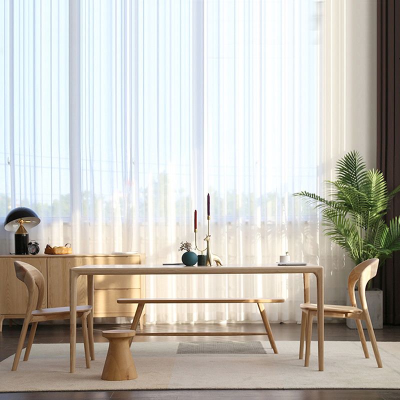 Set di dinette in legno massiccio in stile moderno 1/4/5/6 pezzi set da pranzo con tavolo rettangolo