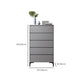 Commode en bois manufacturé avec coffre de rangement contemporain de 15,6 pouces de largeur