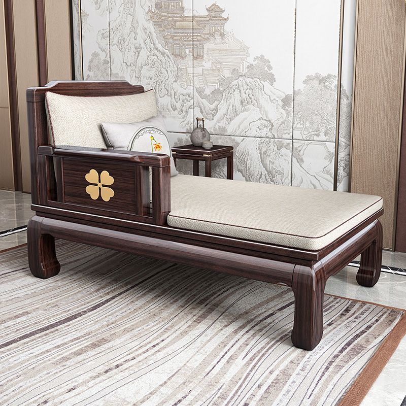 Traditional with Arms Wooden Chaise with Pillow Round Arms for Bedroom Living Room Clearhalo 'Chairs & Seating' 'Chaise Lounge' 'chaise_lounge' 'furn' 'furn_chaise_lounge' 'Furniture' 'Living Room Furniture' 1200x1200_31e15bb2-82b3-4935-a35d-75bb8b078dfc