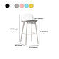 Modern Backrest Armless Counter Stool Iron Cafe Bar Stool with Acrylic Seat and Pedal Clearhalo 'Bar Furniture' 'Bar Stools' 'bar_stools' 'furn' 'furn_bar_stools' 'Furniture' 'Kitchen & Dining Furniture' 1200x1200_31e1e874-2eeb-40c8-ac4e-9abadc5f0278