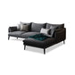 Modern 3/4-seater Fabric Sofa & Chaise Grey Slipcovered Sectional Clearhalo 'furn' 'furn_sectionals' 'Furniture' 'Living Room Furniture' 'Sectionals' 1200x1200_31e25fab-23be-41e1-9282-b7a633c31963