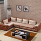 Rattan-Akzentsofa und Chaiselongue-Sofa im tropischen Stil mit Kissen