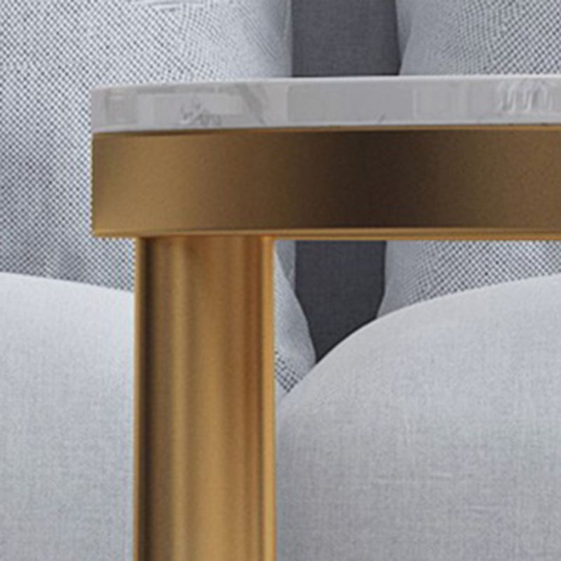 Glam Faux Marble Cocktail Table Four Legs Coffee Table with Storage