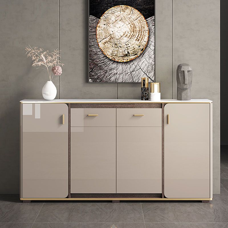Buffet in stile glam sideboard cucina grigio a buffet con cassetto e conservazione