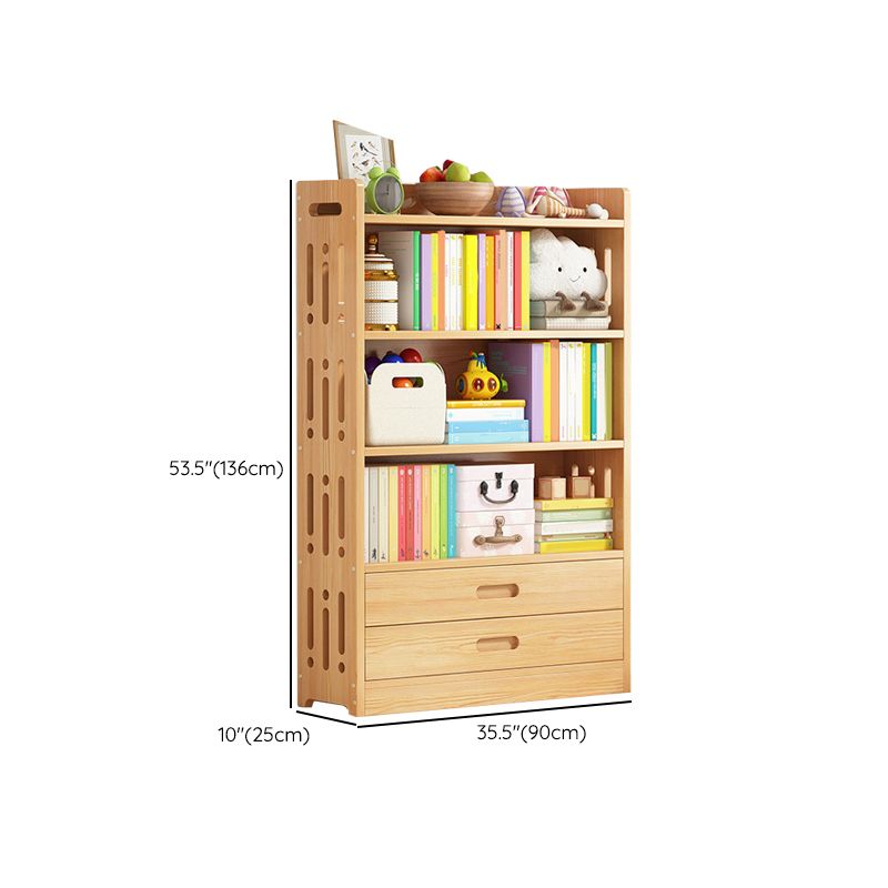 Contemporary Bookshelf Standard Wooden Closed Back Bookcase with Shelves Clearhalo 'Bookcases' 'furn' 'furn_bookcases' 'Furniture' 'Office Furniture' 1200x1200_31e6a2ed-26b3-4870-9f4e-5a1840417e11