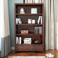 Wooden Standard Bookshelf Contemporary Closed Back Bookcase with Drawers