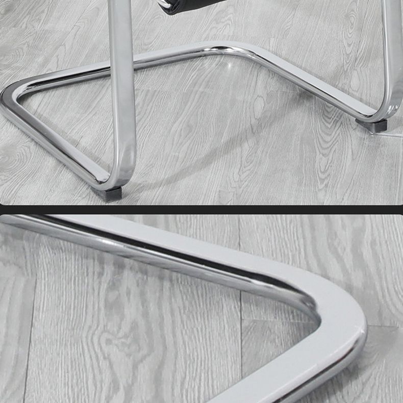 Chaise de bureau à armes fixes moderne chaise de jeu ergonomique en cuir