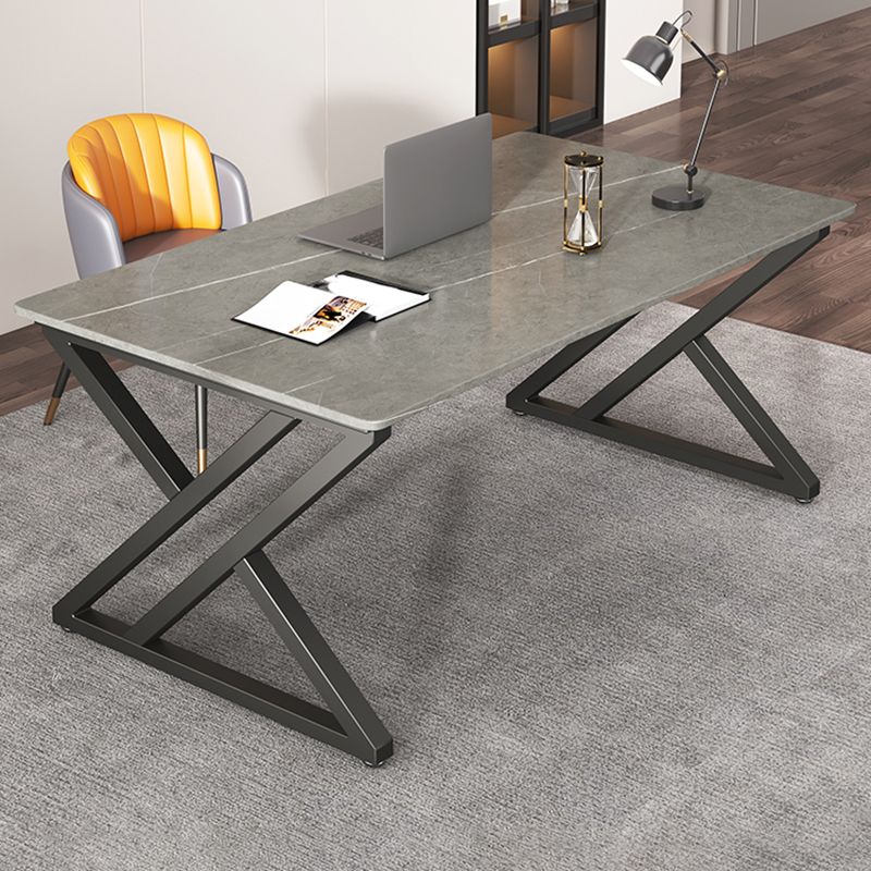 Industrial Computer Desk Antique Finish Gaming Desk with Metal Legs Clearhalo 'furn' 'furn_office_desk' 'Furniture' 'Office Desks' 'Office Furniture' 'office_desk' 1200x1200_31e8de90-6692-4243-b21f-4bf5bae23a0c