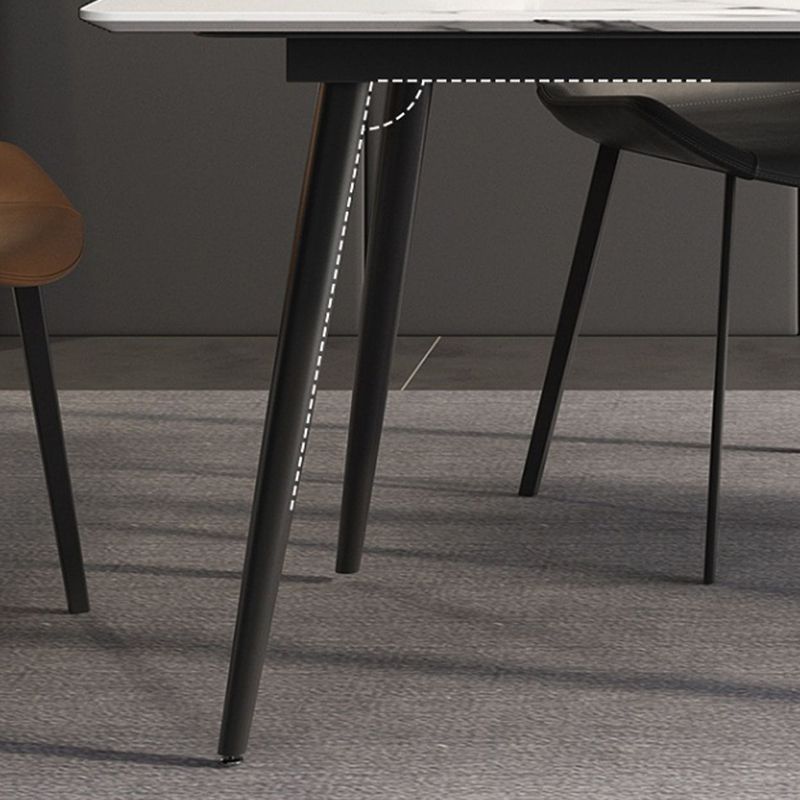 長方形のダイニングテーブル工業4キッチン用の脚ダイニングテーブル