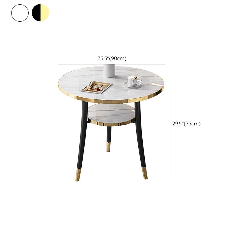 Modern Stone Storable Dining Table Metal Base for Dining Room Clearhalo 'Dining Tables & Seating' 'Dining Tables' 'dining_table' 'furn' 'furn_dining_table' 'Furniture' 'Kitchen & Dining Furniture' 1200x1200_31e941cf-7c69-4fa4-bcbd-16bf6b9488ae